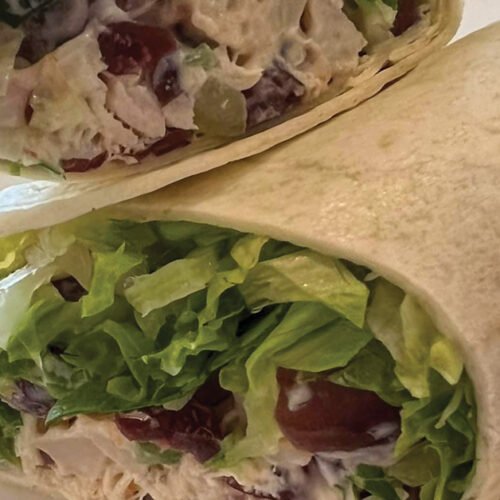 Cranberry Orange Chicken Salad Wrap